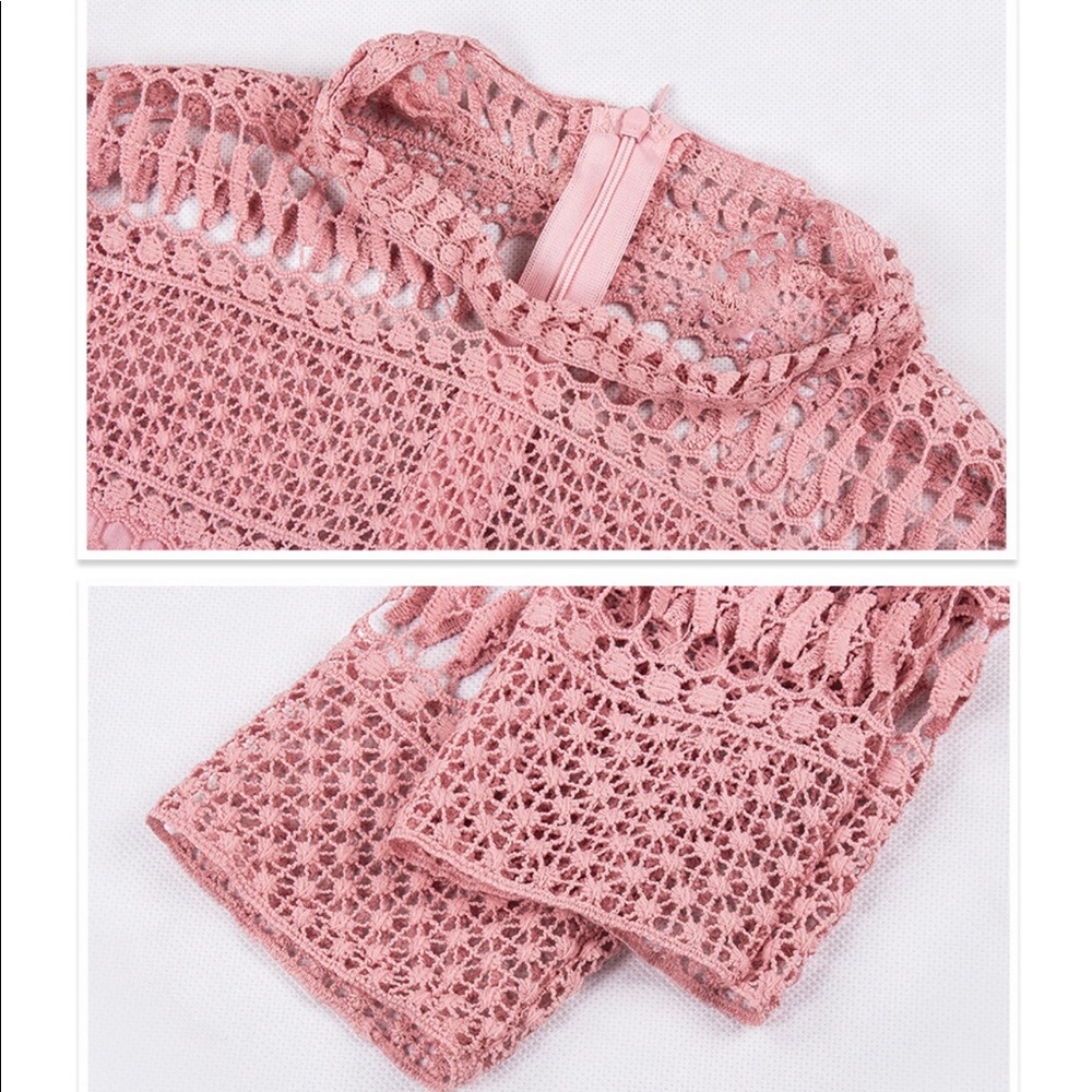 ‼️PRICE FIRM LAST CALL Intricate Lace Peplum Top - Picture 7 of 7